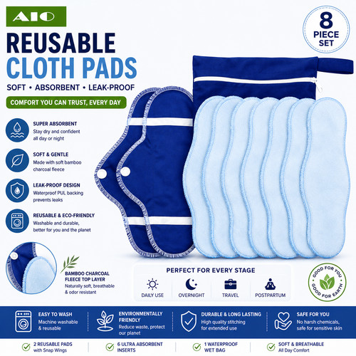 8pcs reusable washable - reusable,