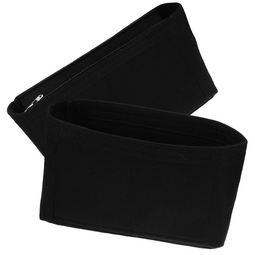 Black felt handbag organizer - black,