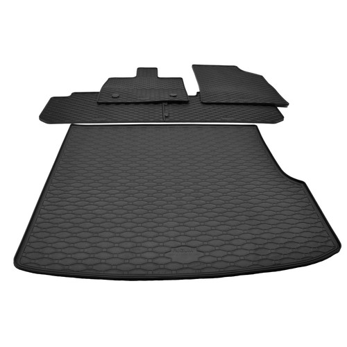 Rubber mats trunk tray set - rubber, +