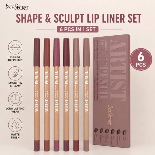 6pcs set lip liner - lip, matte