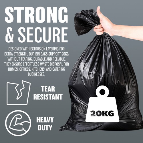 Set refuse sacks black - set, of
